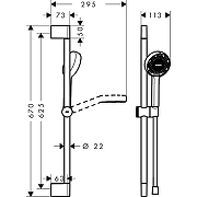Душевой гарнитур Hansgrohe Activera S 28041000 цвет Хром-3