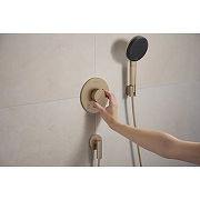 Шланговое подключение Hansgrohe FixFit Fine S 28882140 цвет Шлифованная бронза-2