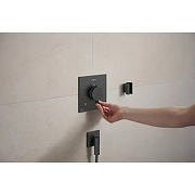 Шланговое подключение Hansgrohe FixFit Fine E 28883340 цвет Шлифованный черный хром-2