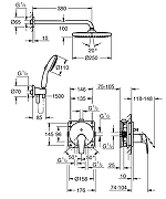Душевая система Grohe Eurosmart 25288000 цвет Хром-8