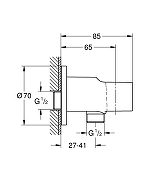 Шланговое подключение Grohe Tempesta 28679001 цвет Хром-3