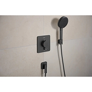 Смеситель для душа Hansgrohe Ecostat Comfort Q 33712340 с термостатом цвет Шлифованный черный хром-1