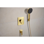 Смеситель для душа Hansgrohe Ecostat Comfort Q 33712990 с термостатом цвет Полированное золото глянцевое-1