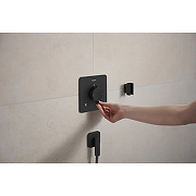 Смеситель для душа Hansgrohe Ecostat Comfort Q 33713670 с термостатом цвет Черный матовый-1