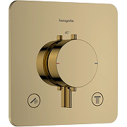 Смеситель для душа Hansgrohe Ecostat Comfort Q 33713990 с термостатом цвет Полированное золото глянцевое