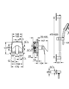 Смеситель для душа Grohe Cubeo 1053350000 цвет Хром-3