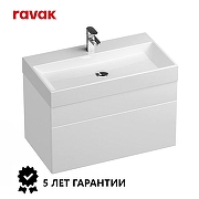 Комплект мебели для ванной Ravak Natural 80 70508046 подвесной цвет Белый глянцевый-1