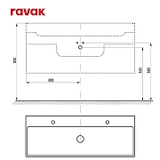 Комплект мебели для ванной Ravak Natural 120 70508047 подвесной цвет Белый глянцевый-7