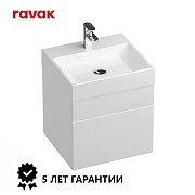 Комплект мебели для ванной Ravak Natural 50 70508076 подвесной цвет Белый глянцевый-1