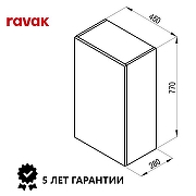 Комплект мебели для ванной Ravak Natural 80 70508078 подвесной цвет Белый глянцевый-6