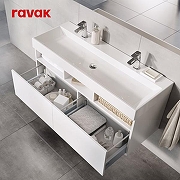 Комплект мебели для ванной Ravak Natural 120 70508080 подвесной цвет Белый глянцевый-3