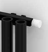 Стальной радиатор Сунержа Кумир EU50 500х190 R 31-0351-5003 цвет Черный матовый 3 секции с нижним подключением-1