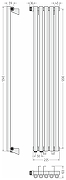 Стальной радиатор Сунержа Эстет EU50 1200х225 L 7000-0320-1205 цвет Серая белка 5 секций с нижним подключением-1