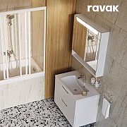 Комплект мебели для ванной Ravak Classic II 80 70508057 подвесной цвет Белый глянцевый-2