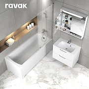 Комплект мебели для ванной Ravak Classic II 80 70508057 подвесной цвет Белый глянцевый-3