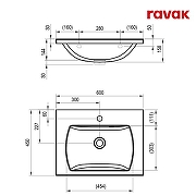 Комплект мебели для ванной Ravak Classic II 60 70508059 подвесной цвет Белый глянцевый-9