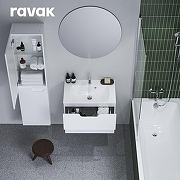 Комплект мебели для ванной Ravak Classic II 70 70508069 подвесной цвет Белый глянцевый-1