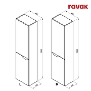 Комплект мебели для ванной Ravak Classic II 70 70508069 подвесной цвет Белый глянцевый-11