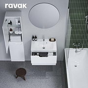 Комплект мебели для ванной Ravak Classic II 60 70508072 подвесной цвет Белый глянцевый-2