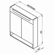 Комплект мебели для ванной Ravak Classic II 60 70508073 подвесной цвет Белый глянцевый-13