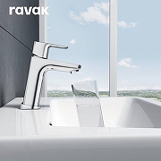 Тумба с раковиной Ravak Classic II 40 L 70508074 подвесная со смесителем для раковины цвет Белый глянцевый-3