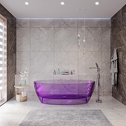 Ванна из полиэфирной смолы Cezares Релакс (Relax) 170х80 CZR-RELAX2.0-170-79-57-AMT-PFB цвет Аметист-1