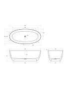 Ванна из полиэфирной смолы Cezares Релакс (Relax) 170х80 CZR-RELAX2.0-170-79-57-AMT-PFB цвет Аметист-2