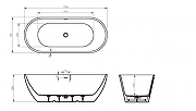 Акриловая ванна BelBagno Формат (Uno) 175х75 BB701-1750-750-K цвет Белый-6