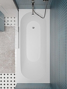 Ванна из искусственного камня BelBagno Дельта (Delta) 170х75 BB-DELTA-170-75-46-MR-W-MATT-LEG-SET цвет Белый-5