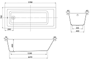 Акриловая ванна Aquatek Тея 170х70 TEI170-0000001 цвет Белый-4