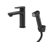 Смеситель для раковины Aquatek Альфа AQ1912MB цвет Черный матовый