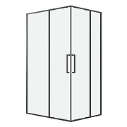 Душевой уголок Niagara Nova 100х80 NG-6836-1080BL профиль Черный матовый стекло прозрачное