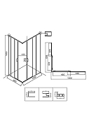 Душевой уголок Niagara Nova 100х80 NG-6836-1080BL профиль Черный матовый стекло прозрачное-9