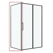 Душевая стенка Niagara Nova 90 NG-A90B-46 профиль Черный матовый стекло прозрачное-1