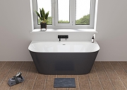 Акриловая ванна Allen Brau Priority 3 170х78 2.31003.20/AM цвет Антрацит Белый-1