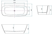 Ванна из искусственного камня Allen Brau Evo Prime 166,5x80 2.3EV06.20 Белый матовый-3