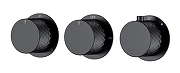 Смеситель для душа Boheme Stick 124-T-3-B.1 с термостатом цвет Черный матовый