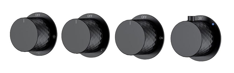 Смеситель для душа Boheme Stick 124-T-5-B.1 с термостатом 