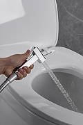 Унитаз с инсталляцией Allen Brau Infinity 301326+301327+306274+306284+265443 цвет Белый с сиденьем Микролифт, с клавишей смыва цвет Хром и гигиеническим душем-28