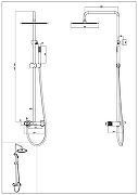 Душевая система Boheme Stick 128-MG-MR-GR цвет Золото матовое-1