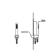 Душевой гарнитур Boheme Uno Inox 422-SET-INOX цвет Нержавеющая сталь-1