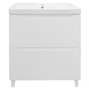 Тумба с раковиной Azario Лотос 60 CS00106598 цвет Белый глянцевый