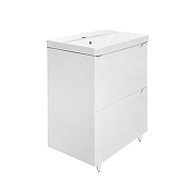 Тумба с раковиной Azario Лотос 70 CS00106602 цвет Белый глянцевый-1