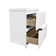 Тумба с раковиной Azario Лотос 70 CS00106602 цвет Белый глянцевый-2