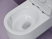Унитаз подвесной Ceramicanova Аличе (Alice) CN4017T цвет Белый с сиденьем Микролифт-7