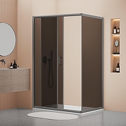 Душевой уголок RGW Passage (Пассаж) PA-245Gr 120х80 410824582-310 профиль Серый стекло тонированное-1