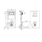 Инсталляция для унитаза Grocenberg GS3050-KP3090W с клавишей смыва цвет Белый-9
