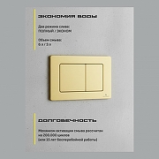 Кнопка смыва для инсталляции Grocenberg KM3080MG цвет Золото матовое-2