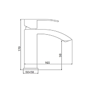 Смеситель для раковины Frap F10803-9 цвет Оружейная сталь-4