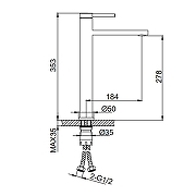 Смеситель для раковины Frap F10808-29 цвет Оружейная сталь-7